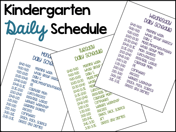 A Differentiated Kindergarten s Daily Schedule Differentiated 