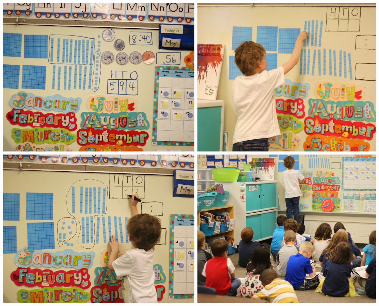 This blog post has daily schedules for a kindergarten classroom including Calendar Math