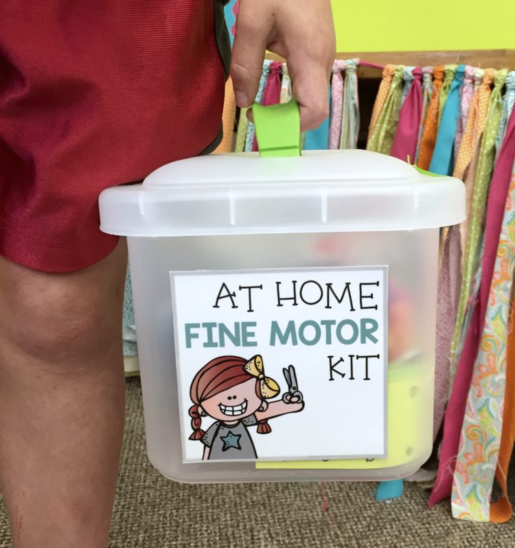 Convenient and easy to manage, fine motor take home kit and printables. 