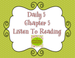 Kindergaten Daily 5 Link up and FREEBIES.