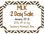 MLK Sale at Teacher’s Notebook.