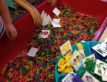 And on the second day of kindergarten . . . there was math stations galore!