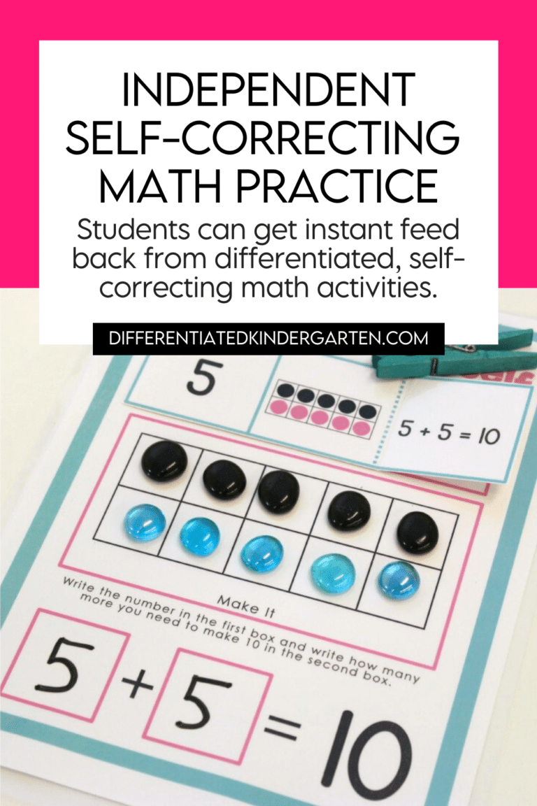 I Can Show You How To Make Number Practice Independent and Self-Correcting