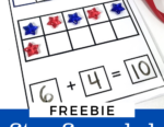 Red, White, and Blue Ten-Frame Freebie