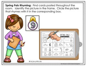 April Rhyming Write the Room Fun -Differentiated and Aligned ...