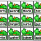 Controlled R Words Recognition and Fluency Yatta - Color or B-W Printable Game3