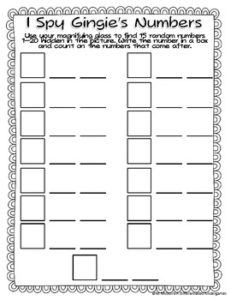 I Spy Gingie's Numbers: Differentiated and Aligned - Differentiated ...