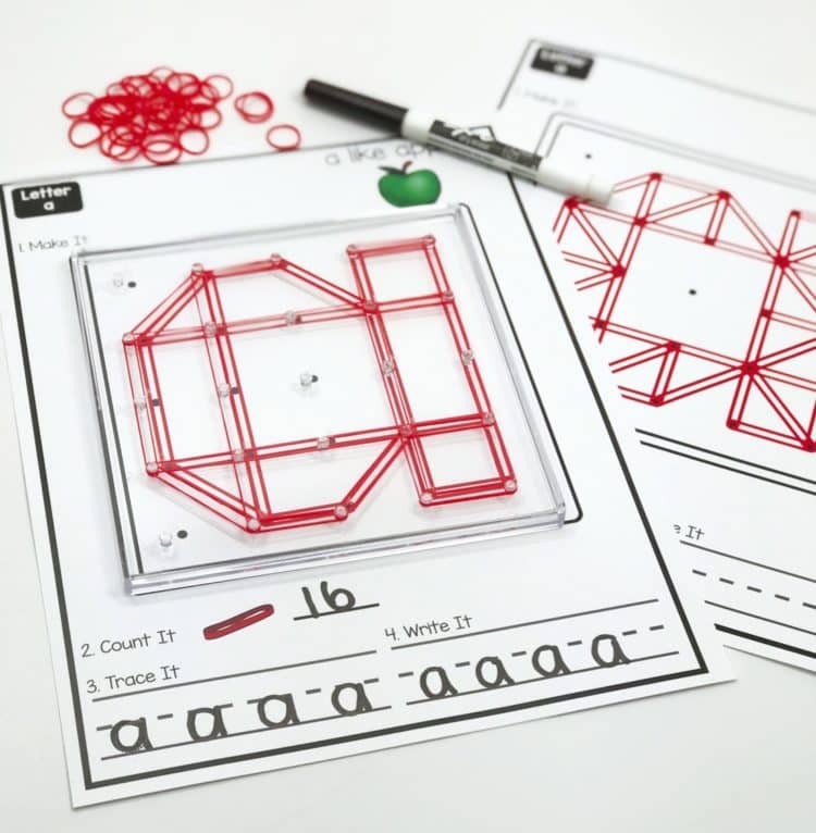 Geoboard Alphabet Activities