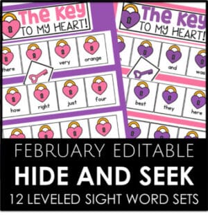 Hide & Seek Game for Kindergarten & First Grade - Rhody Girl Resources