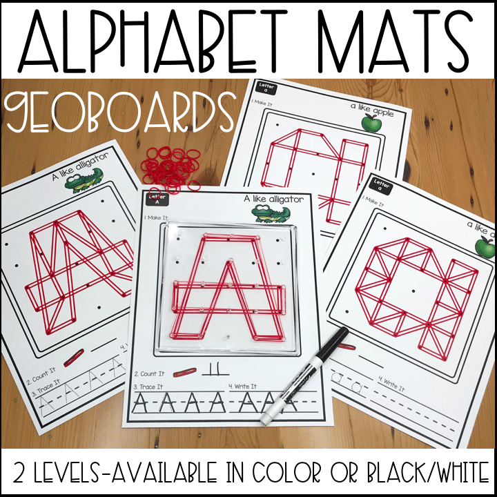 Geoboard Alphabet Mats