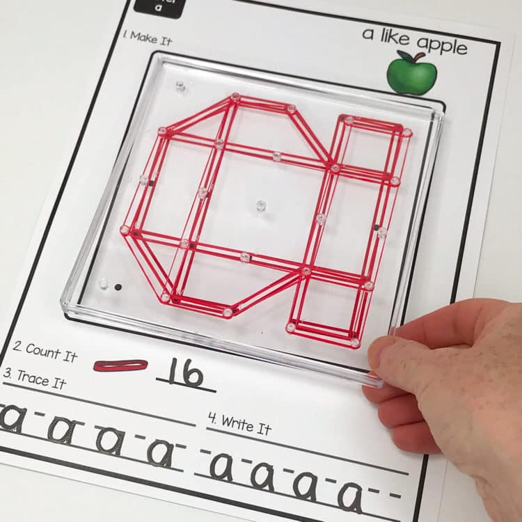 Geoboard Alphabet Activities