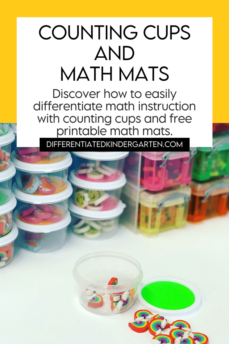 Counting Cup Math Mats