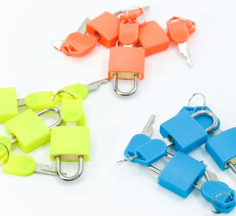 color coded locks and keys