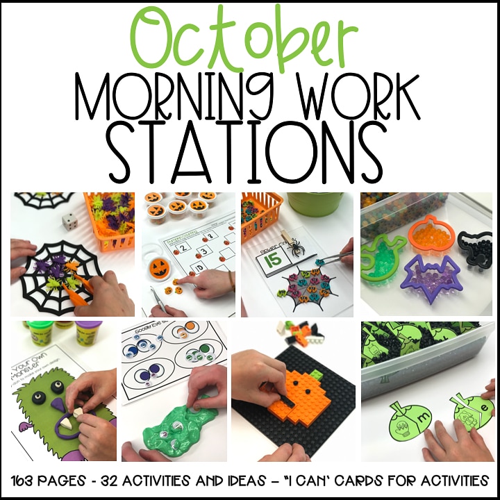 Morning Work Activities for October