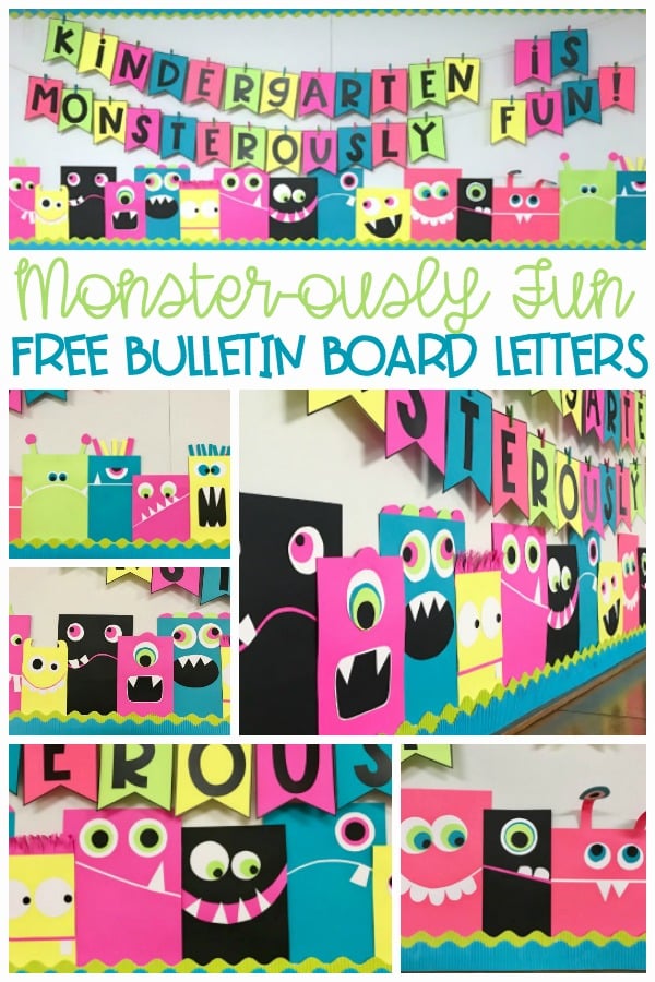 Monsterously Fun Bulletin Board Differentiated Kindergarten