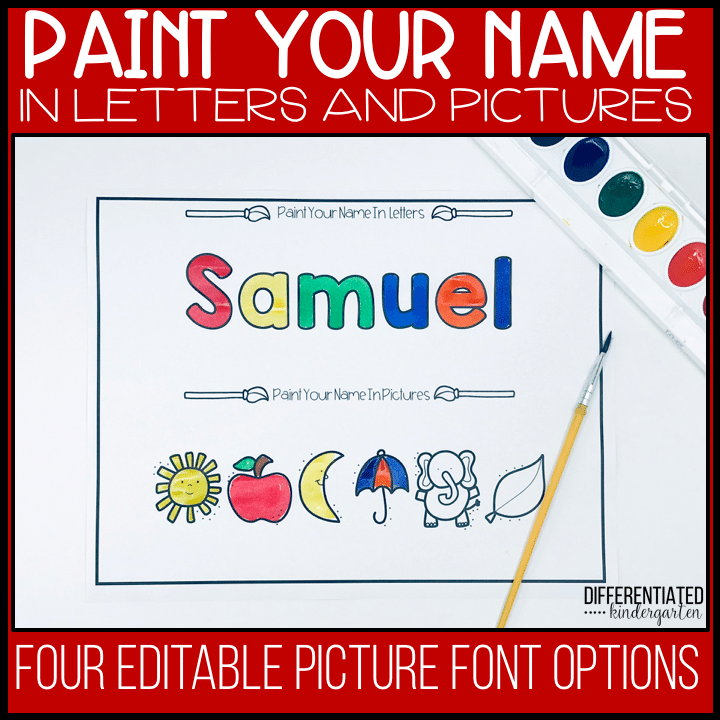 Paint your name in letters and pictures cover. 