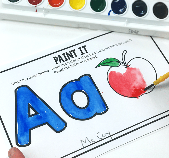 Printable letter page for painting.
