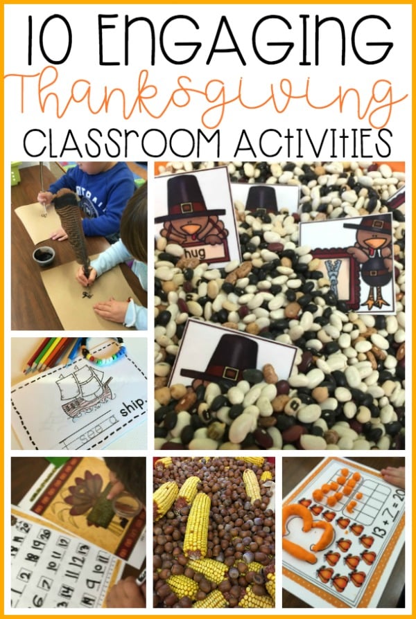 Thanksgiving in Kindergarten is all about turkeys, pilgrims, and fun.  Here are some great hands-on, primary activities that will keep your students engaged while learning essential skills.  Sensory activities, literacy, math and so much more.  You'll want to check out these activities to get some great ideas for your own classroom before the holiday. 