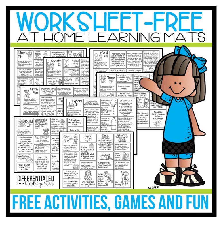 FREE WORKSHEET-FREE AT HOME LEARNING GAMES, ACTIVITIES AND IDEAS