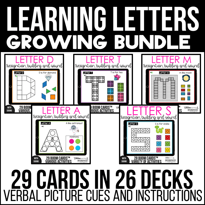 Learning Letters Boom Cards™ Bundle - Letter Recognition, Building,  Discrepancy and Sound Activities - Differentiated Kindergarten