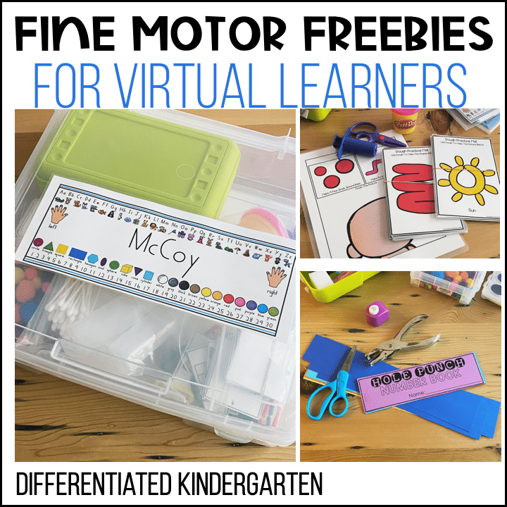 Even students who are learning virtually need to have opportunities to explore and build fine motor skills.  These take home fine motor kids for virtual learners are just the thing.  I used the materials in here along with video lessons I created to get parents and students the help they need to build essential fine motor skills and experience. 