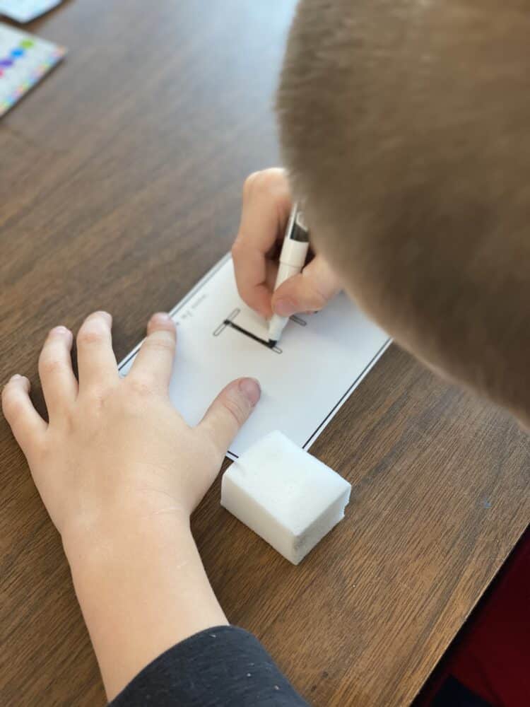 Dry - erase name writing