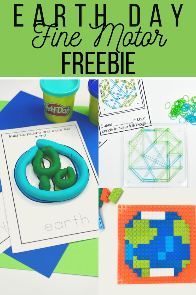 This fine motor freebie will be a perfect addition to any pre-k, kindergarten or first grade classroom celebrating Earth Day.  There are so many amazing and engaging hands-on activities:  geoboards, building blocks, dough, push pins and so much more.  Grab yours today.