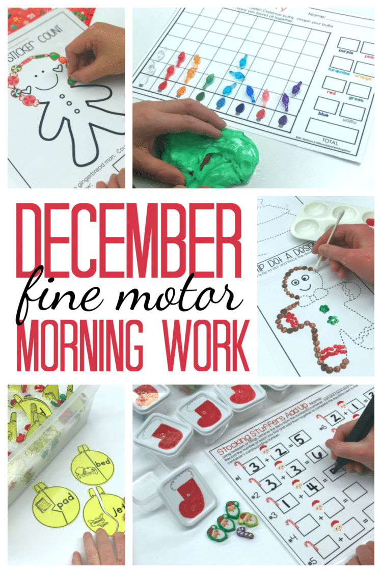 December Morning Seat Work in Kindergarten - FREE WEEK — Keeping