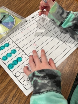 Mapping sight words practice spinner activity